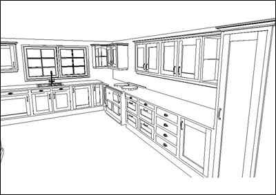 David Shield Bespoke Kitchens - Example CAD Design